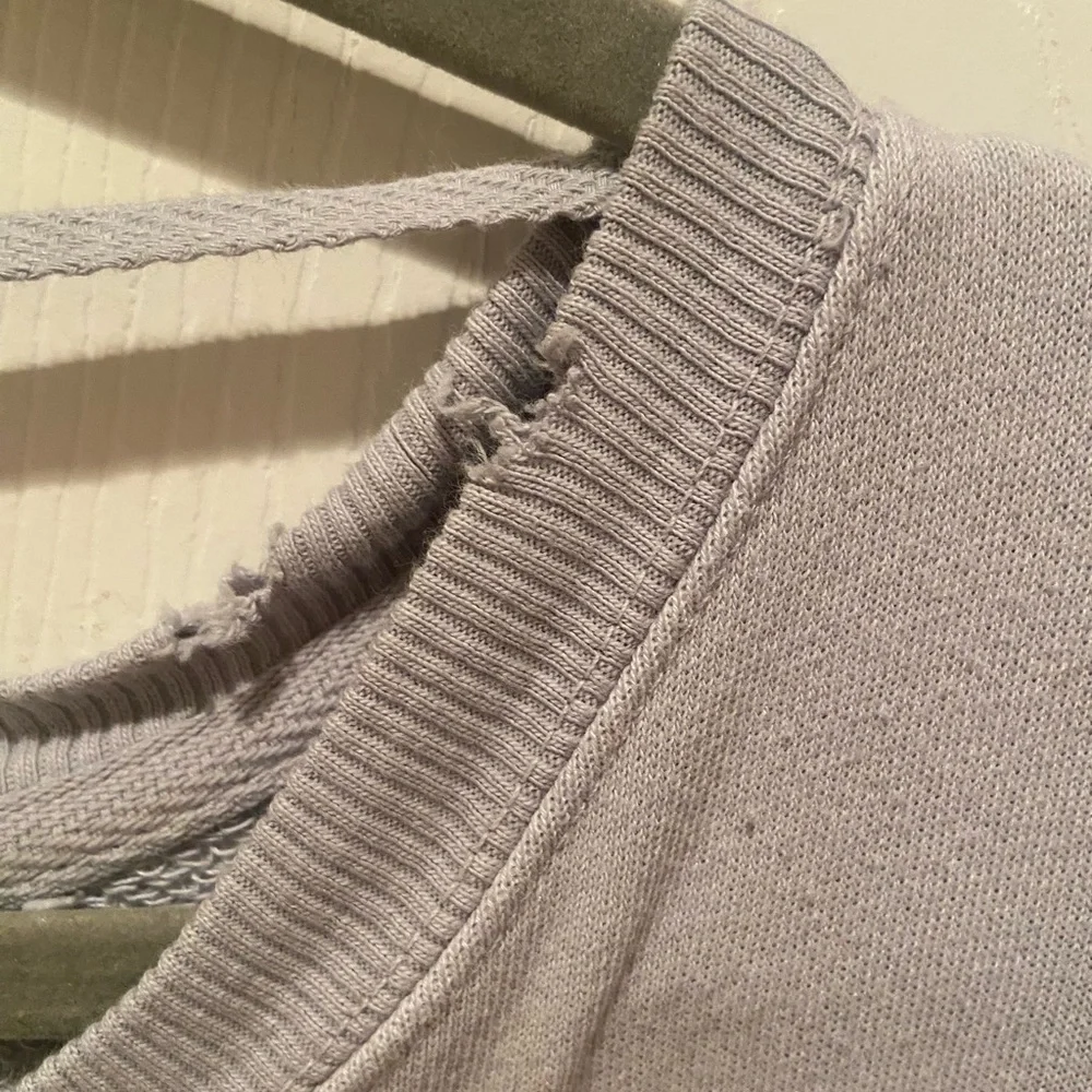 NWOT! We The Free by Free People Women's Gray and Orange Graphic Camden Sweater - Picture 9 of 11